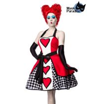 Queen of Hearts rot/schwarz/weiß Größe M