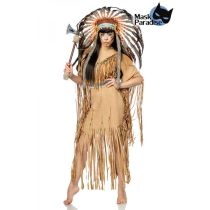 Indianerinkostüm: Native American beige Größe M