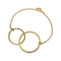 Gemshine - Damen - Armband - Eternity Kreise - Infinity -Minimalistisch - Geometrisch - Design - Gold