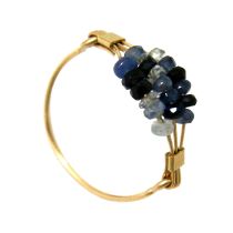 Gemshine - Damen - Ring - Vergoldet - Saphir - Blau, Ringgröße:50 (15.9)