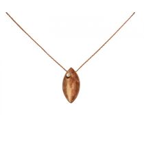 Gemshine - Damen - Halskette - Anhänger - 925 Silber - Rose Vergoldet - Marquise - Minimalistisch - Design - P