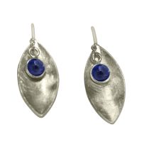 Gemshine - Damen - Ohrringe - Ohrhänger - 925 Silber - Marquise - Minimalistisch - Design - Saphir - Blau - 3 