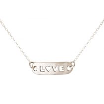 Gemshine - Damen - Halskette - WISHES - LOVE - Silber - 48 cm