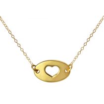 Gemshine - Damen - Halskette - Anhänger - WISHES - Herz - Gold - 47 cm