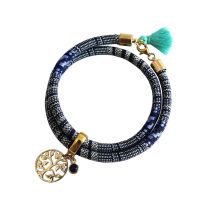Gemshine - Damen - Armband - Wickelarmband - Vergoldet - Lebensbaum - AZTEC - Saphir - Blau