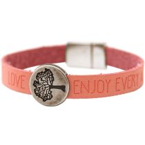 Gemshine - Damen - Armband - Lebensbaum - Natur - WISHES - Rosa - Pink - Magnetverschluss