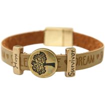 Gemshine - Damen - Armband - Lebensbaum - WISHES - Braun - Sand - Magnetverschluss - Hope - Survivor