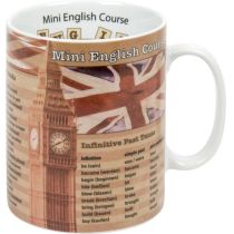 Becher Englisch Kurs Wissensbecher Kaffeetasse Tasse Themen-Becher Kaffee Tee Porzellan