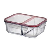 Lunchbox groß Vorratsdose groß Brotdose Brotbox Glas Klickverschluss zwei Fächer