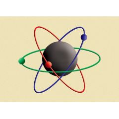 Effekt-Postkarte Wackelbild Atommodell