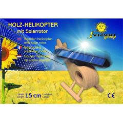 SOL-EXPERT Holz-Hubschrauber mit großem Solarrotor