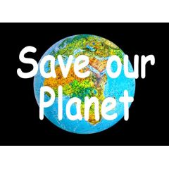 Effekt-Postkarte 3D: "Save our Planet"