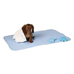 Trixie Welpen-Set mit Decke, Spielzeug & Handtuch - hellblau