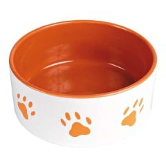 Trixie Keramiknapf Pfote - Orange - 0,3 L
