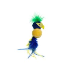 Karlie Flamingo Katzenspielzeug Plüsch Paradise Vogel - Blau-Gelb
