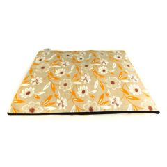 CARBONE Hundematte Mattress, 70 x 100 cm - Blumen-gelb