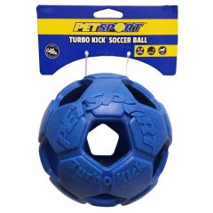 PETSPORT Turbo Kick Soccer Ball - 10 cm - Blau