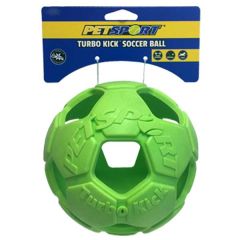 PETSPORT Turbo Kick Soccer Ball - 6,25 cm - Grün