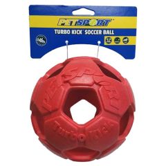 PETSPORT Turbo Kick Soccer Ball - 6,25 cm - Rot