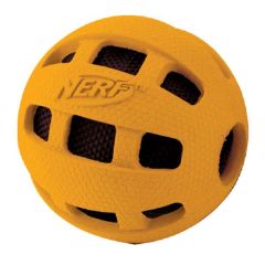 NERF DOG Crunchable Squeak Checker Ball - Medium