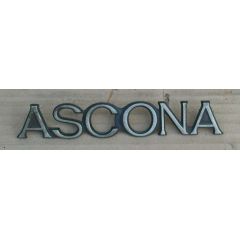 Emblem Kofferraumdeckel Opel Ascona A  ASCONA  - 9.69 - 8.75 - Schriftzug / Logo - gebraucht