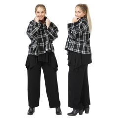 AKH Fashion Fleece Pullover Überwürfe Lagenlook Mode