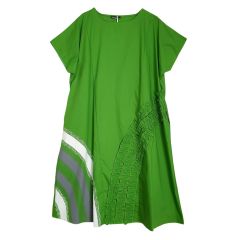 Lagenlook grüne Sommerkleider Baumwolle Gr. 44 46 48 50