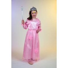 Kinderkostüm - Prinzessin Selina - rosa Kleid - Gr. 104 - 116