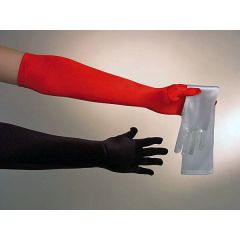 Handschuhe lang - Satinhandschuhe - rot, weiß oder schwarz - Karneval