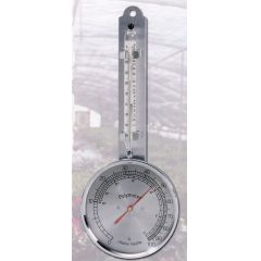 Thermometer+ Polytherm- Hygrometer- Metall- Made in Germany- 255 mm