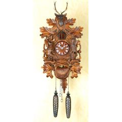 Orig. Schwarzwald- Kuckucksuhr- Hirsch, Jagd, Waldtiere-Cuckoo Clock- handmade Germany Black Forest