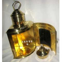 **Schiffslampe -Signallampe- Messing H 23 cm- Petroleum