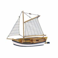 Fischerschiff- Schiffsmodell - Segelboot - Holzrumpf