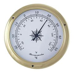Kleines, leichtes Thermometer in Bullaugenform aus Messing-11,5 cm