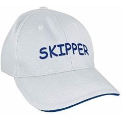 Skipper BASECUP Cap Schirmmütze Baumwolle Bestickt- weiß/blau