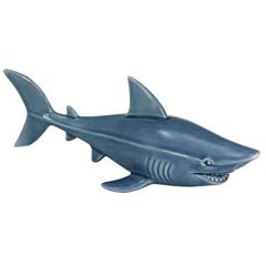 Hai- glasiert- Maritime Deko- Figur 23 cm