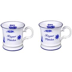 2 Stück- Porzellan- Tasse, Kaffeepott, Becher - Rügen- maritim -deutsches Produktdesign