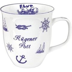 Jumbo Porzellan- Tasse, Kaffeepott, Becher- maritim Rügen -deutsches Produktdesign