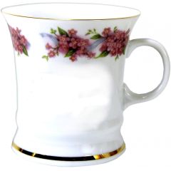 Porzellan mit Goldrand- Haferl, Tasse, Kaffeepott, Becher - Vergißmeinnicht