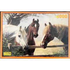 Pferdepuzzle 1000 Teile Gemälde drei Pferde