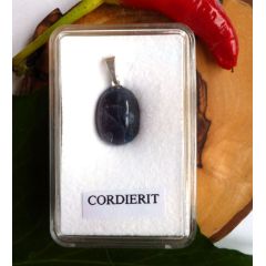 Cordierit (Iolith), Anhänger mit Silberöse