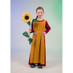 Wikinger Mädchen - Kinderkostüm - Kleid mit Überwurf