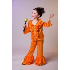 Kostüm - Disco-Feger - für Kinder - Gr. 128 - FlowerPower
