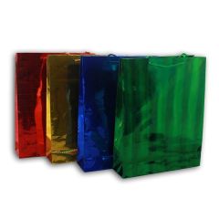 Glitzertragetasche Geschenktasche - 4 Farben - ca. 31,5 x 26,5 cm