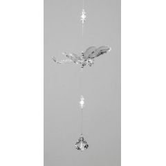 Dekohänger Fensterdeko Vogel mit Acryl Kristall Kugel, 34 cm