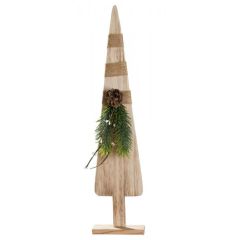 Deko-Baum Weihnachtsdekoration aus Holz Christbaum Natur-Deko 46 cm