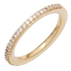 Damen Ring 585 Gold Gelbgold 26 Diamanten 0,21ct. Goldring