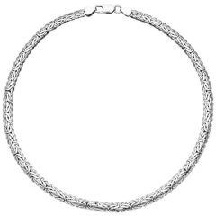 Königskette oval 925 Sterling Silber 45 cm Halskette Karabiner