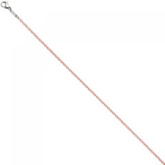 Rundankerkette Edelstahl rosa lackiert 50 cm Kette Halskette Karabiner