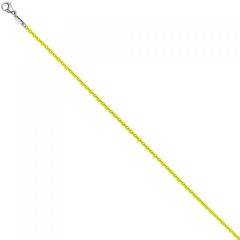 Rundankerkette Edelstahl gelb lackiert 42 cm Kette Halskette Karabiner
